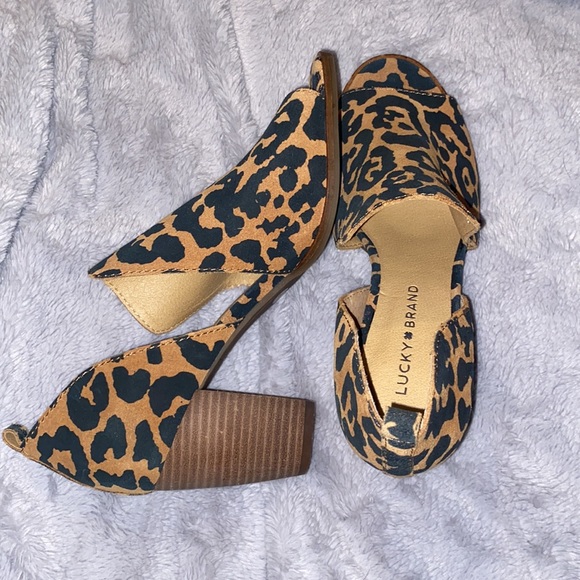 Lucky Brand Junai Leather Peep toe Bootie - Picture 6 of 8